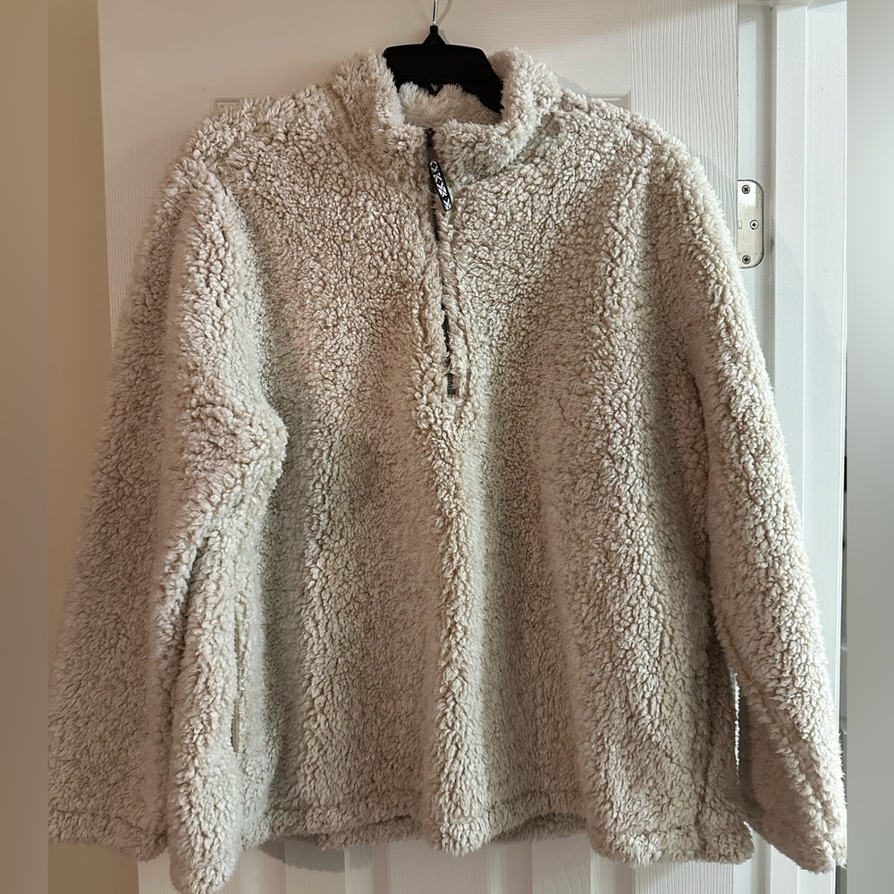 Time & Tru Sherpa Jacket in Cream
